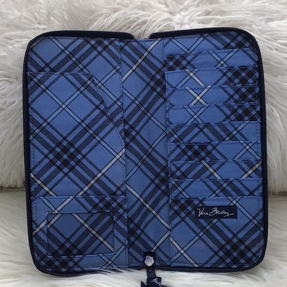 Vera Bradley Blue Floral Print Shoulder Bag & Wallet - Picture 11 of 12